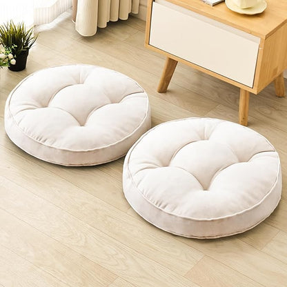 Floor Pillow Set of 2, Memory Foam Floor Cushions by 1MIDDLEONE