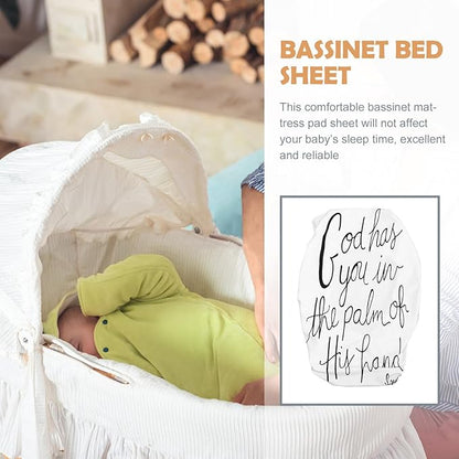 Knitted Bassinet Sheet Fitted Elastic Cradle Mattress Sheet Breathable - Image 9