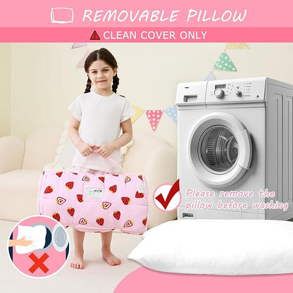 Toddler Nap Mat with Pillow and Blanket, Extra Large Rolled Napping Mats - Image 7