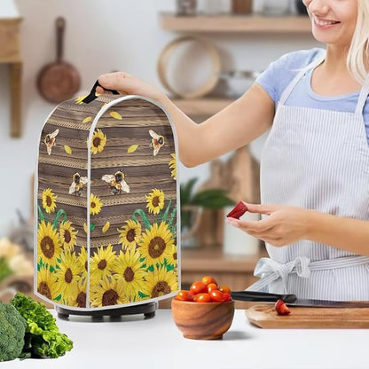 Talayituse Bee Sunflower Wood Print Blender Dust Cover, Fingerprint Protection - Image 3
