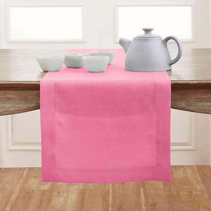Solino Home Linen Flamingo Pink Table Runner 144 Inches Long by SolinoHome