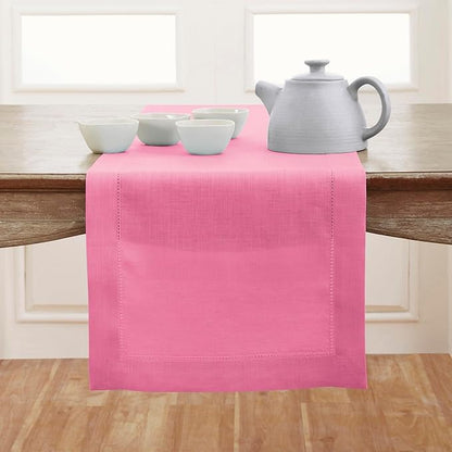 Solino Home Linen Flamingo Pink Table Runner 132 Inches Long by SolinoHome