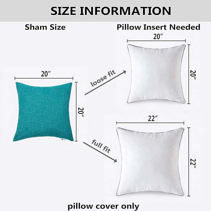 Pack of 2, Kevin Textile Decorative 2 Tone Linen Pillow Covers Cushion Cover - Image 6