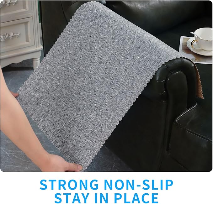 Sofa Arm Cover, Non Slip Couch Arm Cover Washable Recliner Chair Armrest Covers - Image 4