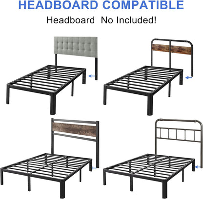 12 inch high platform queen bed frame no, package contents