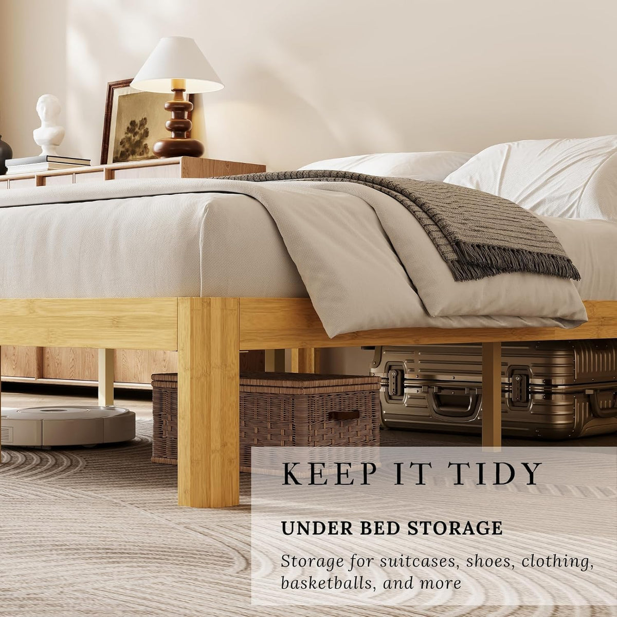 12 inch twin xl size wood bed frame, package contents