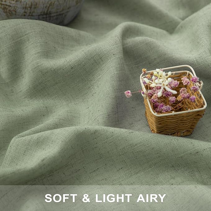 Light Sage Green 108 Inches Long Curtains - Image 3
