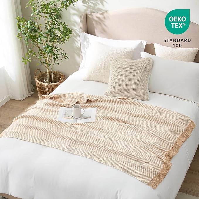 Snuggle Sac Herringbone Throw Blanket - Image 3
