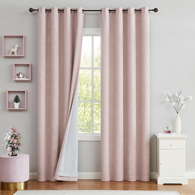 Central Park Pink Full Blackout Curtain Panel 95 Inches Long by CentralPark