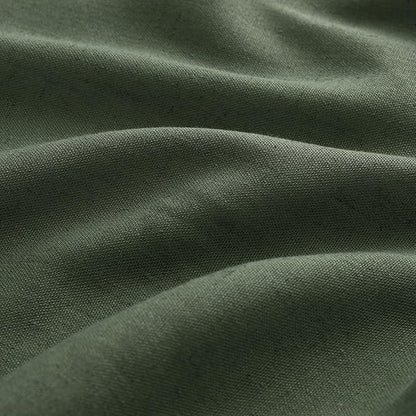 Olive Green Pinch Pleat Linen Curtains 45 Inch Long - Image 2