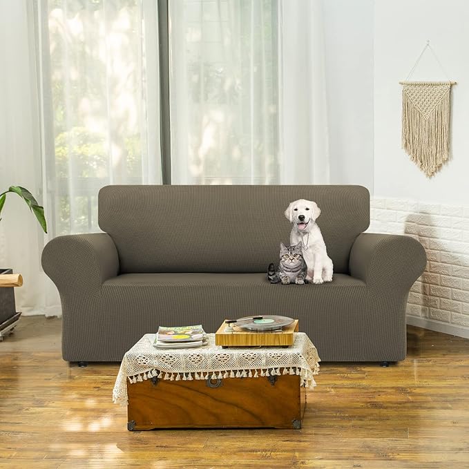 LURKA Stretch Loveseat Sofa Slipcovers 1 Piece Couch Covers - Image 2