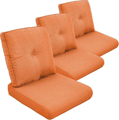 Outdoor Chair Cushion Set of 3, Waterproof Outdoor Seat Cushions 25x22 by moosprr