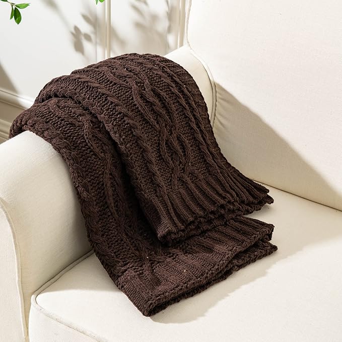Battilo Dark Brown Throw Blanket - Image 6