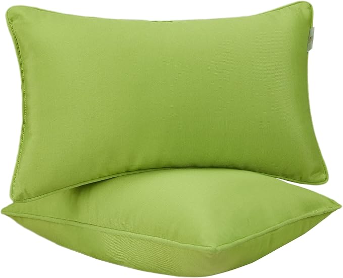 JMGBird Outdoor Lumbar Pillows Waterproof Set of 2 Outdoor Pillows by JMGBird