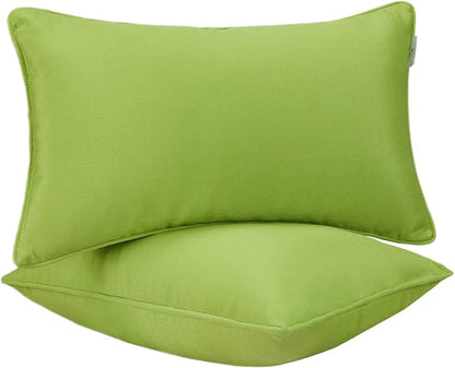 JMGBird Outdoor Lumbar Pillows Waterproof Set of 2 Outdoor Pillows by JMGBird