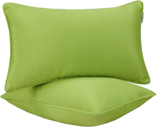 JMGBird Outdoor Lumbar Pillows Waterproof Set of 2 Outdoor Pillows by JMGBird