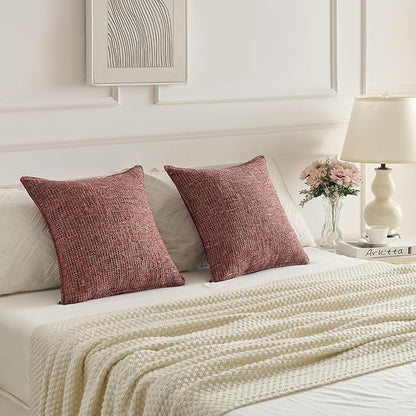 FUTEI Burgundy Decorative Throw Pillow Covers 12x20 Inch Set of 2, Soft - Image 6
