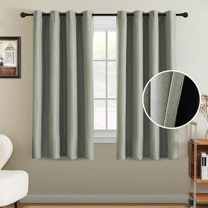 H.VERSAILTEX 95% Blackout Linen Curtains 63 Inches Long by HVERSAILTEX