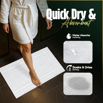 pearl linens 6 pack cotton bath mats for showing dimensions