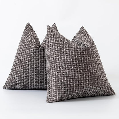 Kevin Textile Outdoor Waterproof Throw Pillow Covers Pack of 2 Weaving Texture - Image 7