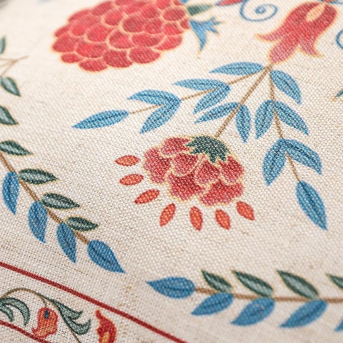 patdrea Designer Throw Pillow Covers Set of 2, Square Brilliant Vintage Red - Image 4