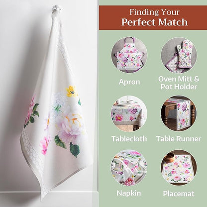 Maison d' Hermine Kitchen Towels Set of 3 100% Cotton 27.50" x 20" Reusable - Image 5