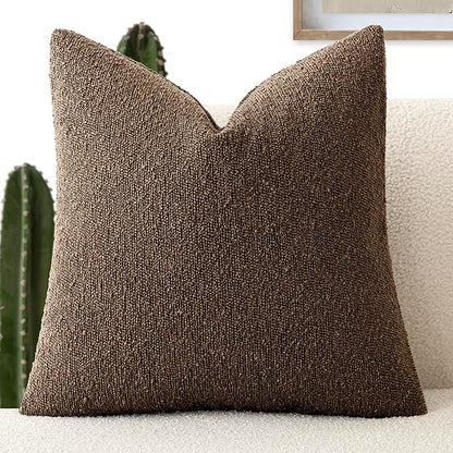 Foindtower Decorative Textured Boucle Throw Pillow Covers Accent Solid Pillow by Foindtower