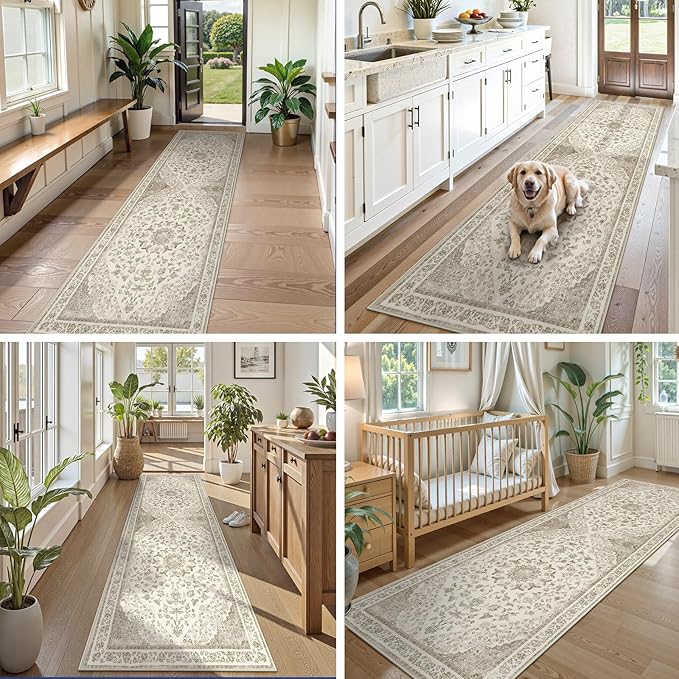 Moynesa Beige 2.5x8 Runner Rugs - Image 7