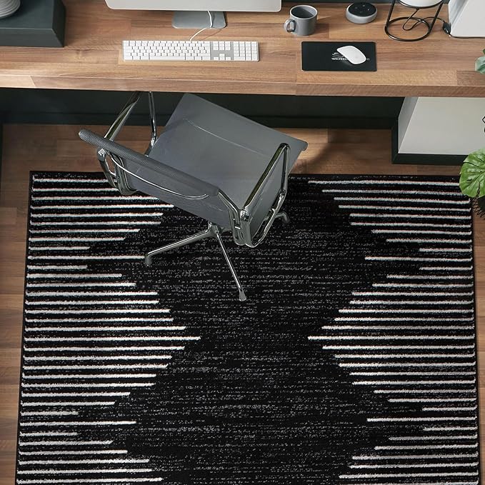 Rugshop Bohemian Stripe Stain Resistant High Traffic Living Room Kitchen - Image 10