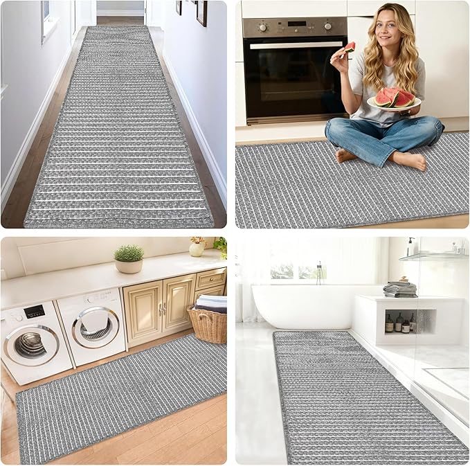 Braided Hallway Runner Rug, Super Absorbent Kitchen Mats - Image 4