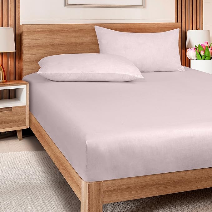 ROYALE LINENS 300 Thread Count 100% Long Staple Combed Cotton Fitted Sheet Queen - Image 5