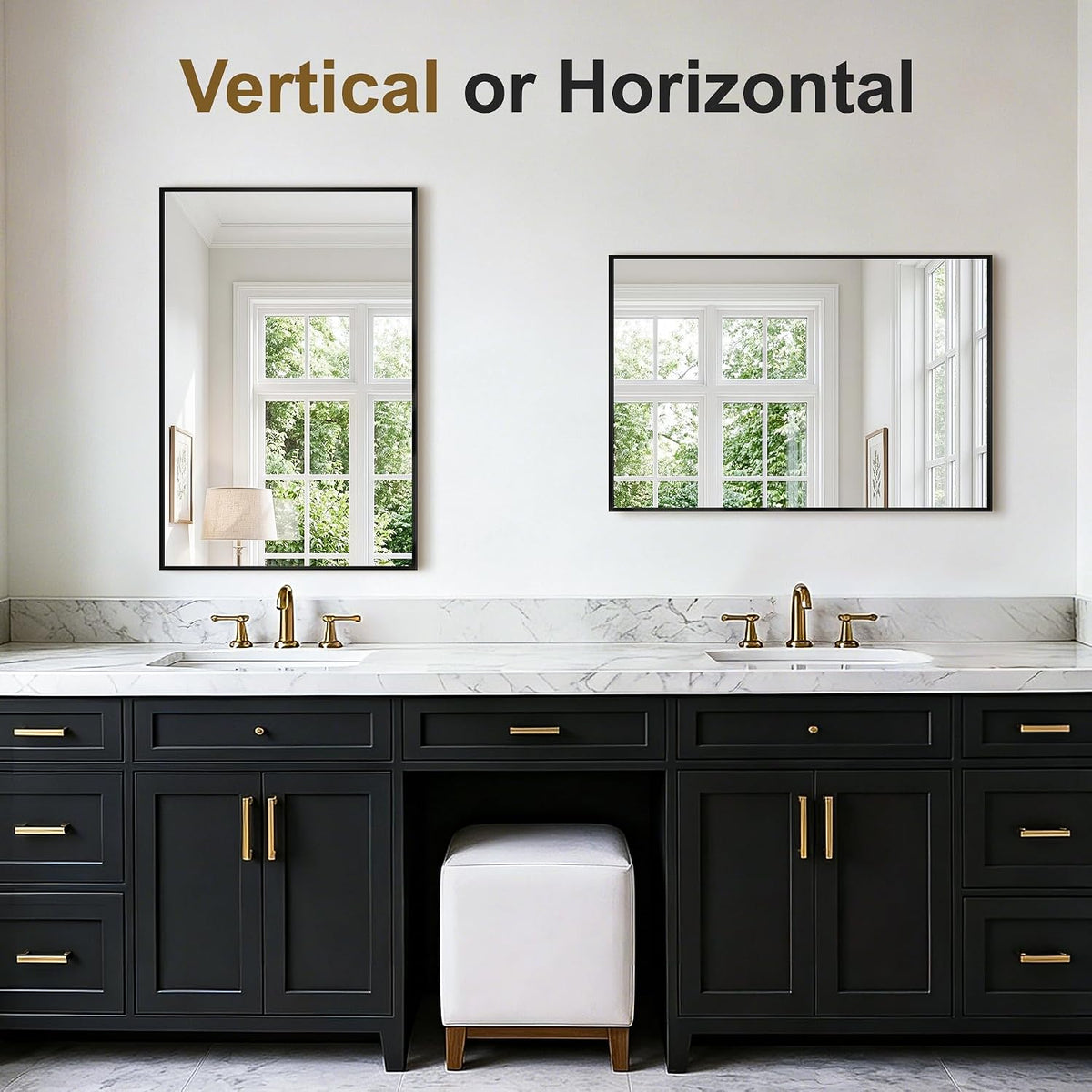 bathroom vanity mirror for over sink, 30x20 inch showing dimensions