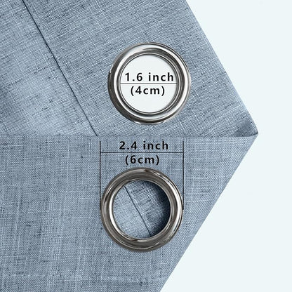 Dusty Blue Sheer Curtains 96 Inches Long - Image 7