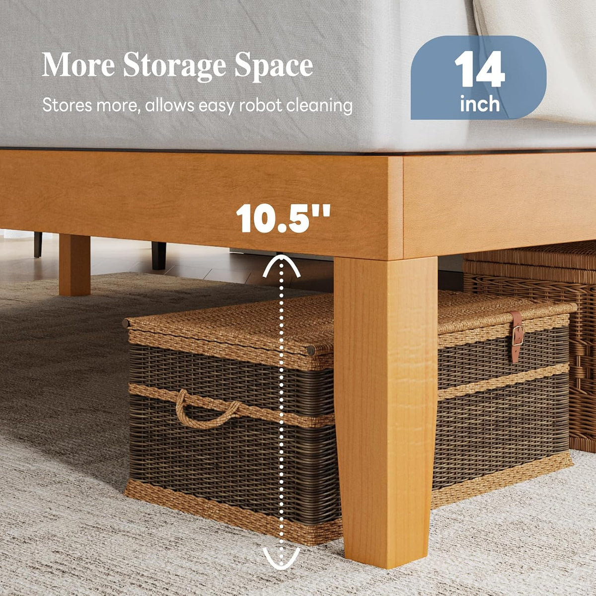 olixis full size bed frame, platform bed frame, package contents