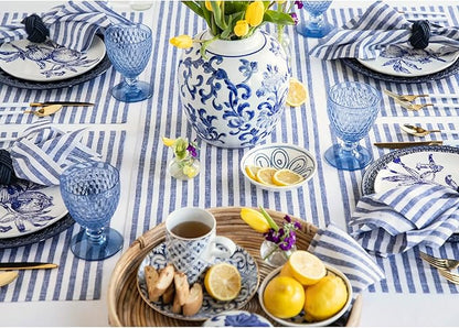 Solino Home Striped Linen Table Runner 132 Inches Long - Image 3