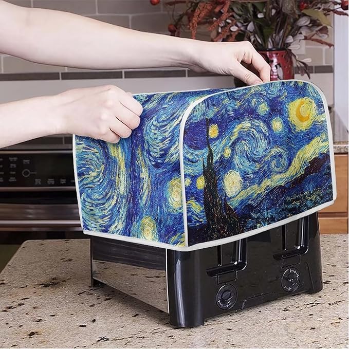 ZFRXIGN Starry Night Toaster Cover 4 Slice Small Appliance Covers Toaster Bag - Image 2
