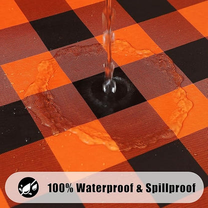 Smiry Rectangle Picnic Table Cloth, Elastic Waterproof Fitted Vinyl Tablecloths - Image 3