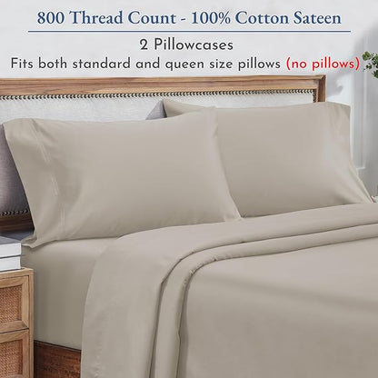 California Design Den Pillow Cases Standard Size Set of 2-800 Thread Count - Image 2