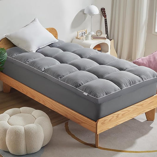 SLEEP ZONE Mattress Topper Twin Size, Extra Thick Fitted Mattress Pad by SLEEPZONELIFE
