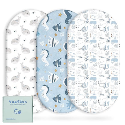 Yoofoss Bassinet Sheets for Baby, Baby Delight, Angelbliss, Soft Breathable by YOOFOSS