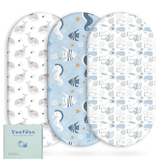 Yoofoss Bassinet Sheets for Baby, Baby Delight, Angelbliss, Soft Breathable by YOOFOSS