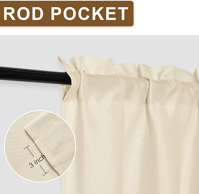 Hiasan Faux Linen Valance Curtains - Image 3