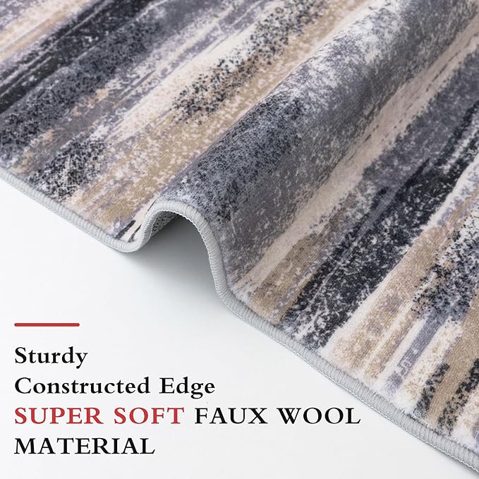 Modern Abstract Runner Rug 2.6x10 - Image 5