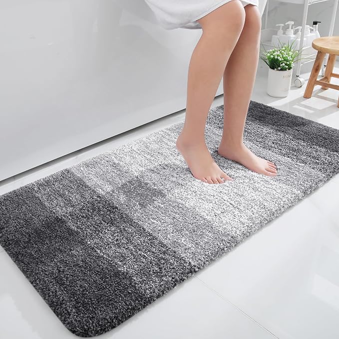 OLANLY Bathroom Runner Rugs 45x27, Extra Soft Absorbent Microfiber Bath Rugs by OLANLY
