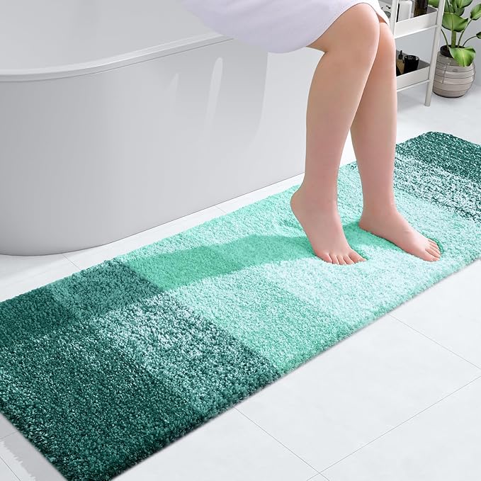 OLANLY Bathroom Runner Rugs 59x17, Extra Soft Absorbent Microfiber Bath Rugs by OLANLY