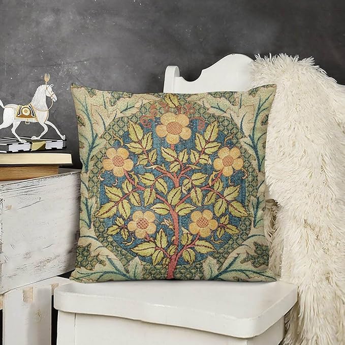 William Morris Floral Original Throw Pillow Covers Boho Art Retro Design Cozy - Image 3