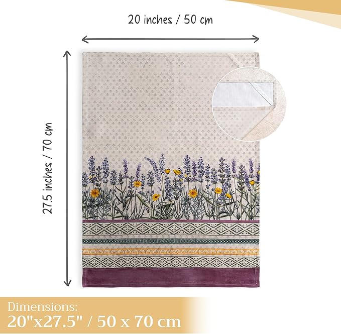 Maison d' Hermine Kitchen Towels Set of 3 100% Cotton 27.50" x 20" Reusable - Image 4