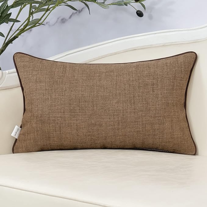 Yangest Patchwork Pillow Cover 12x20 Inch Luxury Cotton and Linen Cushion Cover - Image 2