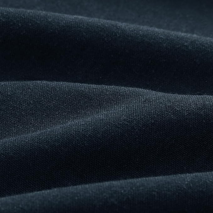 Navy Blue Pleated Linen Curtains 96 Inches Long - Image 3