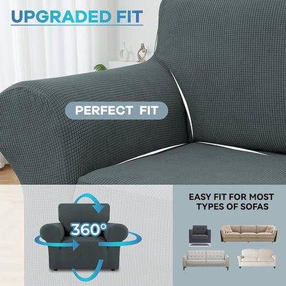 LURKA Stretch Chair Sofa Slipcovers 1 Piece Couch Covers - Image 4
